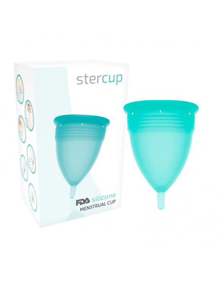 STERCUP COPA MENSTRUAL FDA SILICONE TALLA L AQUAMARINE