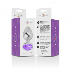 INTENSE PLUG ANAL METAL CON CRISTAL VIOLETA TALLA S 2