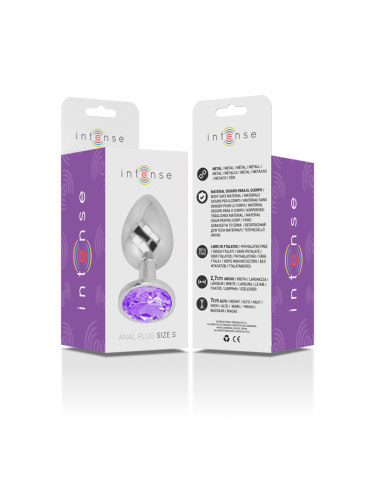 INTENSE PLUG ANAL METAL CON CRISTAL VIOLETA TALLA S