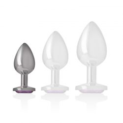 INTENSE PLUG ANAL METAL CON CRISTAL VIOLETA TALLA S