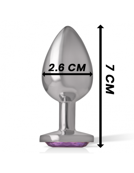 INTENSE PLUG ANAL METAL CON CRISTAL VIOLETA TALLA S