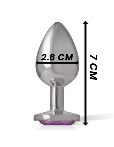 INTENSE PLUG ANAL METAL CON CRISTAL VIOLETA TALLA S