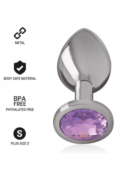 INTENSE PLUG ANAL METAL CON CRISTAL VIOLETA TALLA S