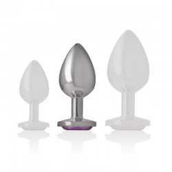 INTENSE PLUG ANAL METAL CON CRISTAL VIOLETA TALLA M