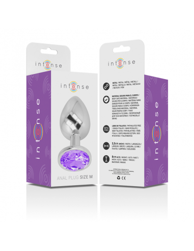 INTENSE PLUG ANAL METAL CON CRISTAL VIOLETA TALLA M