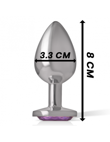 INTENSE PLUG ANAL METAL CON CRISTAL VIOLETA TALLA M