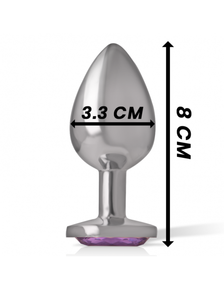 INTENSE PLUG ANAL METAL CON CRISTAL VIOLETA TALLA M