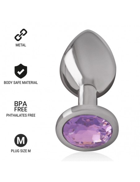 INTENSE PLUG ANAL METAL CON CRISTAL VIOLETA TALLA M