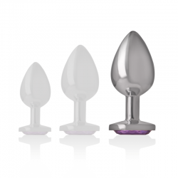 INTENSE PLUG ANAL METAL CON CRISTAL VIOLETA TALLA L