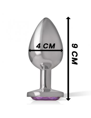 INTENSE PLUG ANAL METAL CON CRISTAL VIOLETA TALLA L