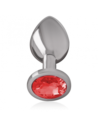 INTENSE PLUG ANAL METAL CON CRISTAL ROJO TALLA S