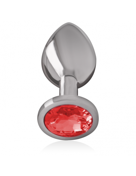 INTENSE PLUG ANAL METAL CON CRISTAL ROJO TALLA S