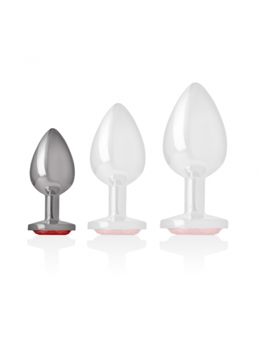 INTENSE PLUG ANAL METAL CON CRISTAL ROJO TALLA S