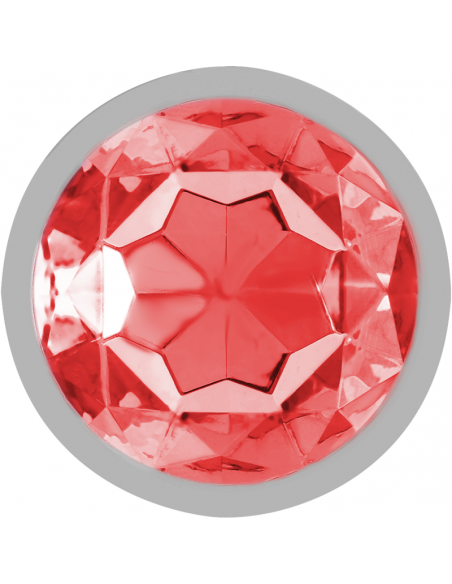 INTENSE PLUG ANAL METAL CON CRISTAL ROJO TALLA M