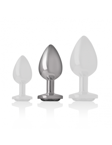 INTENSE PLUG ANAL METAL CON CRISTAL NEGRO TALLA M