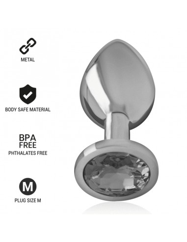 INTENSE PLUG ANAL METAL CON CRISTAL NEGRO TALLA M