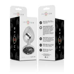 INTENSE PLUG ANAL METAL CON CRISTAL NEGRO TALLA M 2