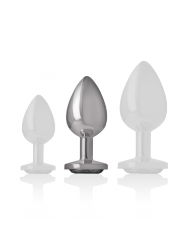 INTENSE PLUG ANAL METAL CON CRISTAL NEGRO TALLA M
