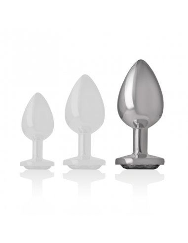 INTENSE PLUG ANAL METAL CON CRISTAL NEGRO TALLA L