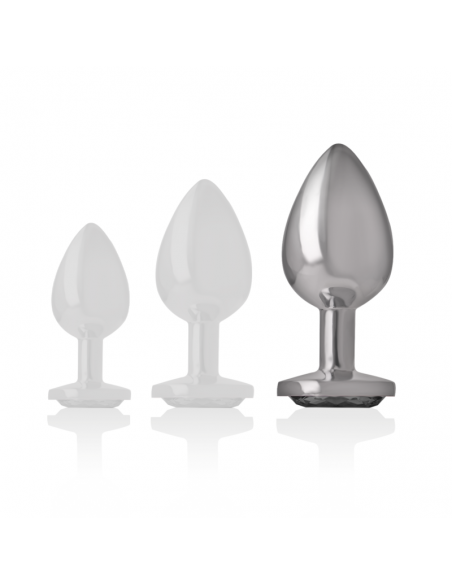 INTENSE PLUG ANAL METAL CON CRISTAL NEGRO TALLA L