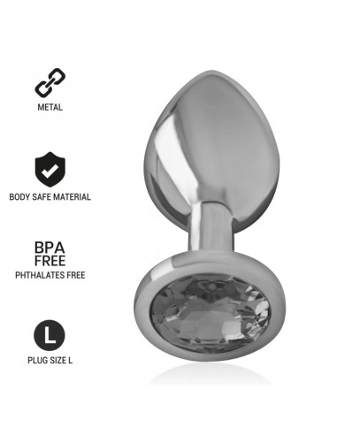 INTENSE PLUG ANAL METAL CON CRISTAL NEGRO TALLA L