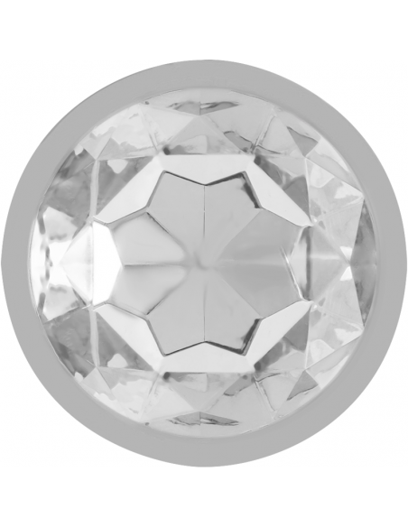 INTENSE PLUG ANAL METAL CON CRISTAL PLATA TALLA S