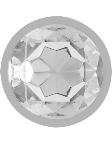 INTENSE PLUG ANAL METAL CON CRISTAL PLATA TALLA M