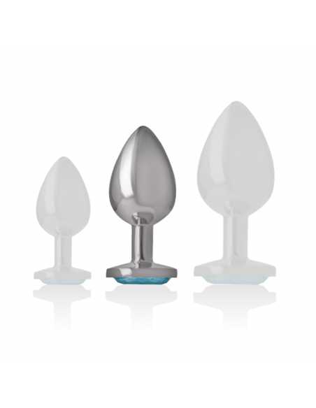 INTENSE PLUG ANAL METAL CON CRISTAL AZUL TALLA M