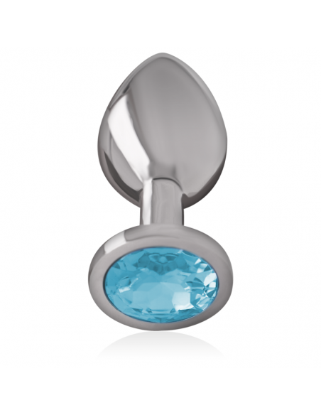 INTENSE PLUG ANAL METAL CON CRISTAL AZUL TALLA M