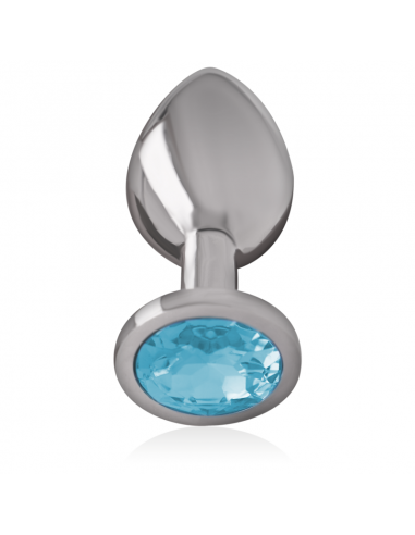 INTENSE PLUG ANAL METAL CON CRISTAL AZUL TALLA L