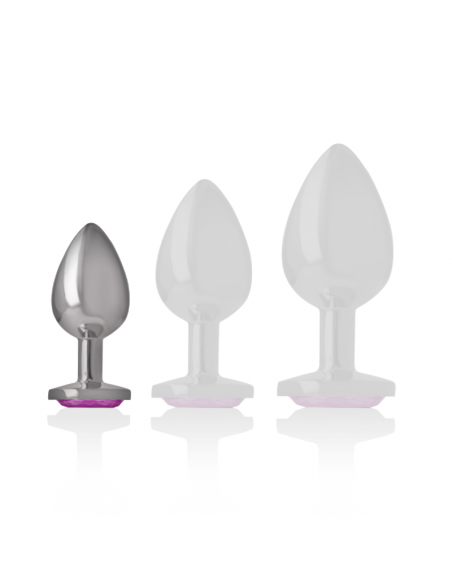 INTENSE PLUG ANAL METAL CON CRISTAL ROSA TALLA S