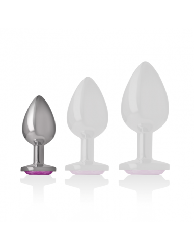 INTENSE PLUG ANAL METAL CON CRISTAL ROSA TALLA S