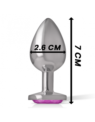 INTENSE PLUG ANAL METAL CON CRISTAL ROSA TALLA S