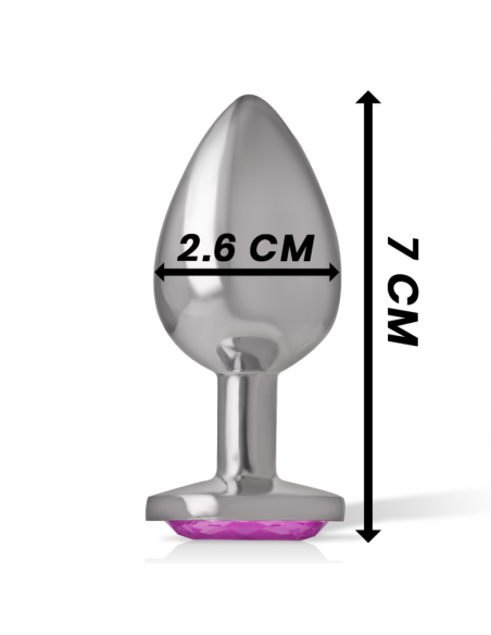 INTENSE PLUG ANAL METAL CON CRISTAL ROSA TALLA S