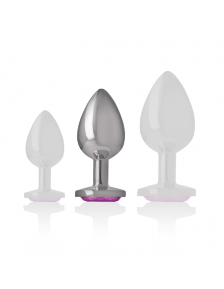 INTENSE PLUG ANAL METAL CON CRISTAL ROSA TALLA M