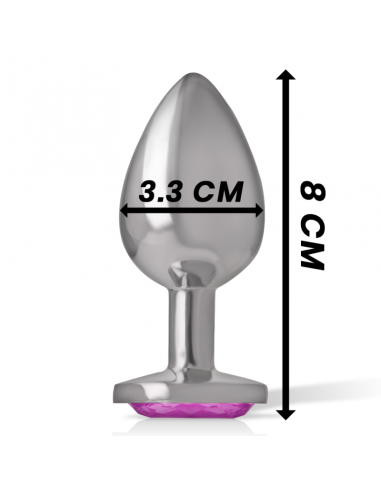 INTENSE PLUG ANAL METAL CON CRISTAL ROSA TALLA M