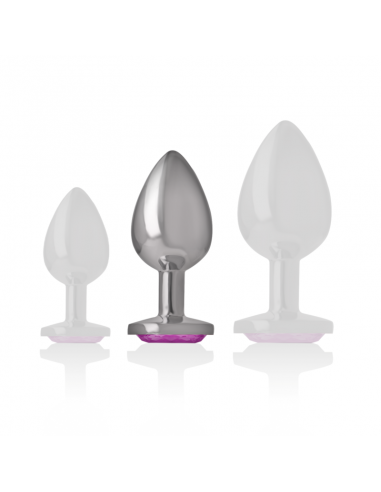INTENSE PLUG ANAL METAL CON CRISTAL ROSA TALLA L