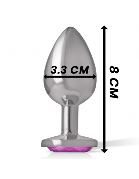 INTENSE PLUG ANAL METAL CON CRISTAL ROSA TALLA L