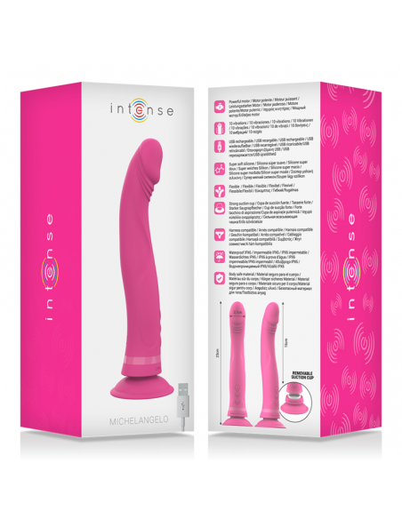 INTENSE MICHELANGELO DILDO VIBRADOR SILICONA ROSA
