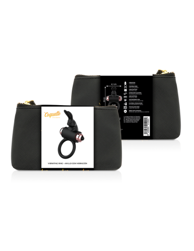 COQUETTE COCK RING ANILLO VIBRADOR NEGRO GOLD