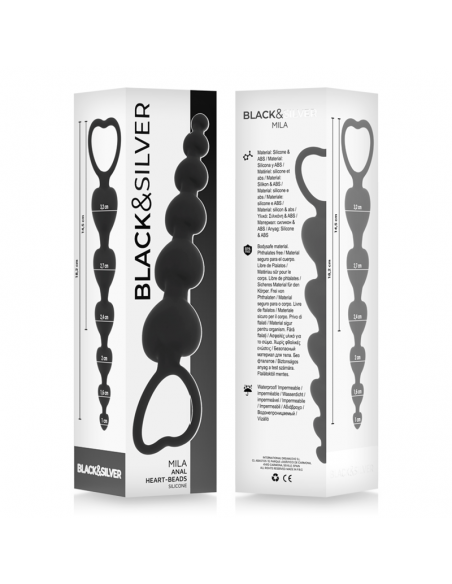 BLACKSILVER MILA CADENA ANAL DE CORAZONES 18 CM