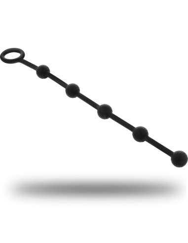 BLACKSILVER KORG CADENA ANAL SILICONA 21 CM