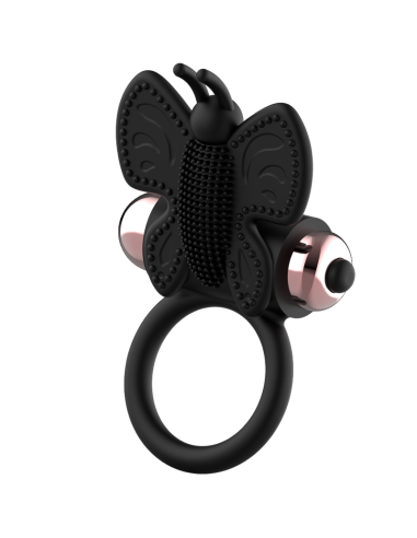 COQUETTE COCK RING BUTTERFLY ANILLO VIBRADOR NEGRO GOLD