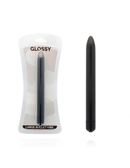 GLOSSY SLIM VIBRADOR NEGRO