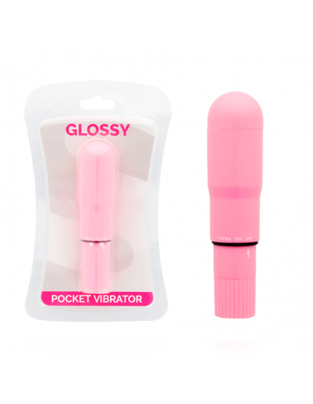 GLOSSY POCKET VIBRADOR ROSA