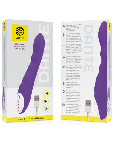 GALATEA DANTE VIBRADOR LILA COMPATIBLE CON WATCHME WIRELESS TECHNOLOGY