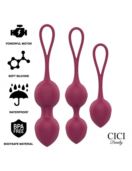 CICI BEAUTY PREMIUM SILICONE 3 VIBRATING KEGEL BEADS REMOTE CONTROL CICI BEAUTY PREMIUM SILICONE 3 VIBRATING KEGEL BEADS REMOTE CONTROL
