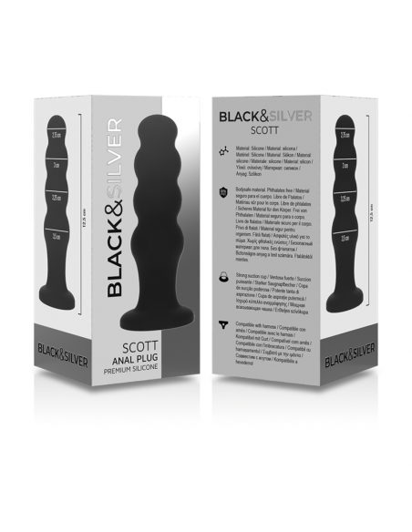 BLACKSILVER SCOTT PLUG ANAL SILICONA PREMIUM NEGRO