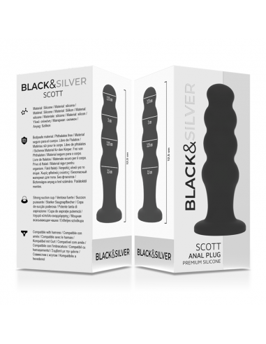BLACKSILVER SCOTT PLUG ANAL SILICONA PREMIUM NEGRO