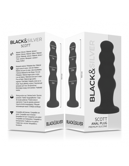 BLACKSILVER SCOTT PLUG ANAL SILICONA PREMIUM NEGRO